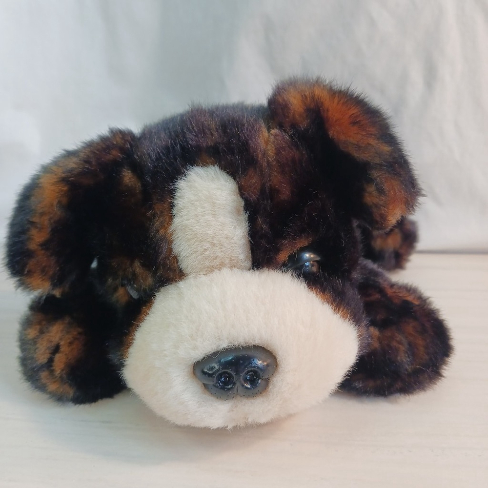 Black/Brown Boston Terrier Plush Puppy Bean Bag 10" Stuffed Animal Toy Dog